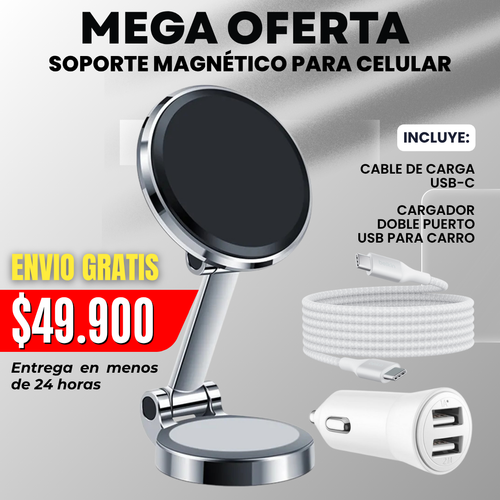 Soporte magnetico de celular 3X1