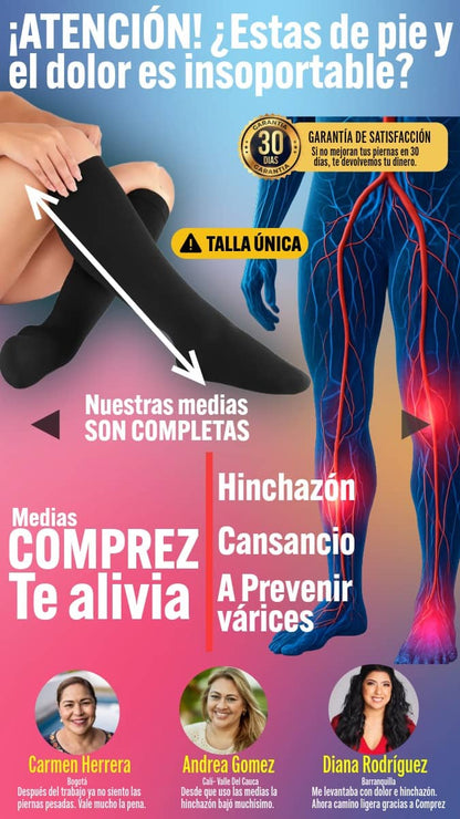 TUS PIERNAS DESCANSADAS Y SIN HINCHAZÓN — DESDE EL PRIMER USO